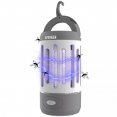 Lampa electrica anti-insecte Noveen Insect killer lamp, LED UV, 4W, 800 V, portabil (1200 mAh), lanterna, IP44, IKN851 White Grey