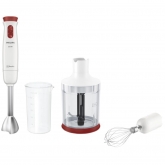 Mixer vertical Philips Daily Collection HR1627/00, 650 W, 2 Viteze + Functie Turbo, 0.5 l, Tocator XL, Alb/Rosu