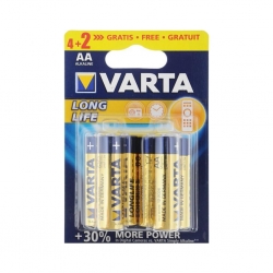 Baterii Varta Longlife Extra, LR06 AA, 4 plus 2