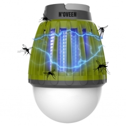 Bec LED Noveen Insect killer lamp, cu lampa UV, 5 W, 1000 V, portabil (1800 mAh), IPX4, IKN824 Green