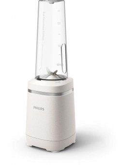 Blender cu pahar to go Philips seria 5000 HR2500/00, Recipient Tritan Renew 0.6l, 350 W, Alb