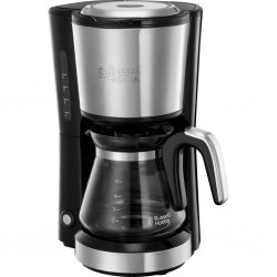 Cafetiera Russell Hobbs Compact Home 24210-56, 650 W, 0.7 L, Design compact, Filtrare rapida, Inox