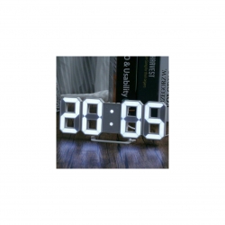 Ceas digital de perete Clip Sonic RV149, 3 nivele de intensitate , Alarma , Alb