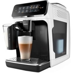 Espressor automat Philips EP3243/50, sistem de lapte LatteGo, 5 bauturi, filtru AquaClean, rasnita ceramica, optiune cafea macinata, ecran tactil, Alb