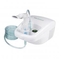Inhalator Medisana IN 500 54520, Furtun 2 m, masca pentru adulti, masca pentru copii, tub bucal, dispozitiv nazal, Alb