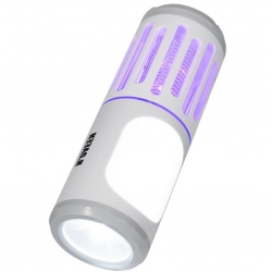 Lampa electrica anti-insecte Noveen Insect killer lamp, LED UV, 6W, 1000 V, portabil (1800 mAh), lanterna, IP44, IKN854 White Grey