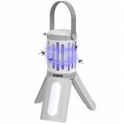 Lampa electrica anti-insecte Noveen Insect killer lamp, LED UV, 6W, 1000 V, portabil (3 x AA), IPX4, IKN833 White Grey