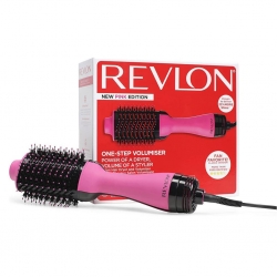 Perie electrica fixa REVLON One-Step Hair Dryer and Volumizer, RVDR5222PE, pentru par mediu si lung, Roz