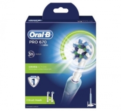 Periuță de dinți electrică Oral-B PRO 670 d16.524 CrossAction cu 2 rezerve
