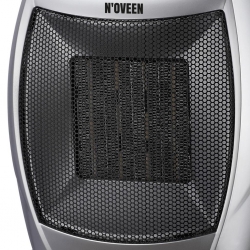 Radiator ceramic de podea, Noveen, PTC09, 1500W, 2 trepte de putere, cu oscilare 90 grade, ventilare aer rece / aer fierbinte, maner, argintiu