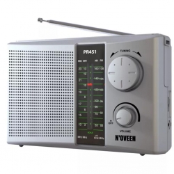 Radio portabil Noveen, FM / MW / SW1 / SW2, PR450 Silver