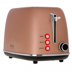 Toaster 2 felii Camry CR 3217, 815W, Oprire automata, Tava detasabila, 6 setari de temperatura, 2 moduri de utilizare, Bej