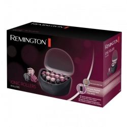 Trusa de bigudiuri electrice Remington Ionic H5600, 20 bigudiuri, 3 marimi, Ionizare, Invelis catifelat, Nucleu ceara, Negru