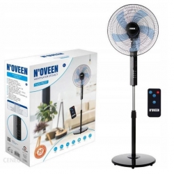 Ventilator de birou Noveen, diametru 40 cm, 55 W, 3 trepte de viteza, reglare pe inaltime, telecomanda, F455 Black