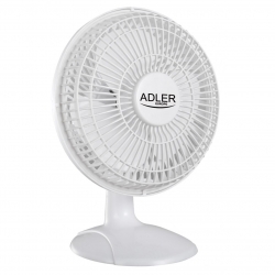 Ventilator de birou, AD7317, 15 cm, Alb, Adler